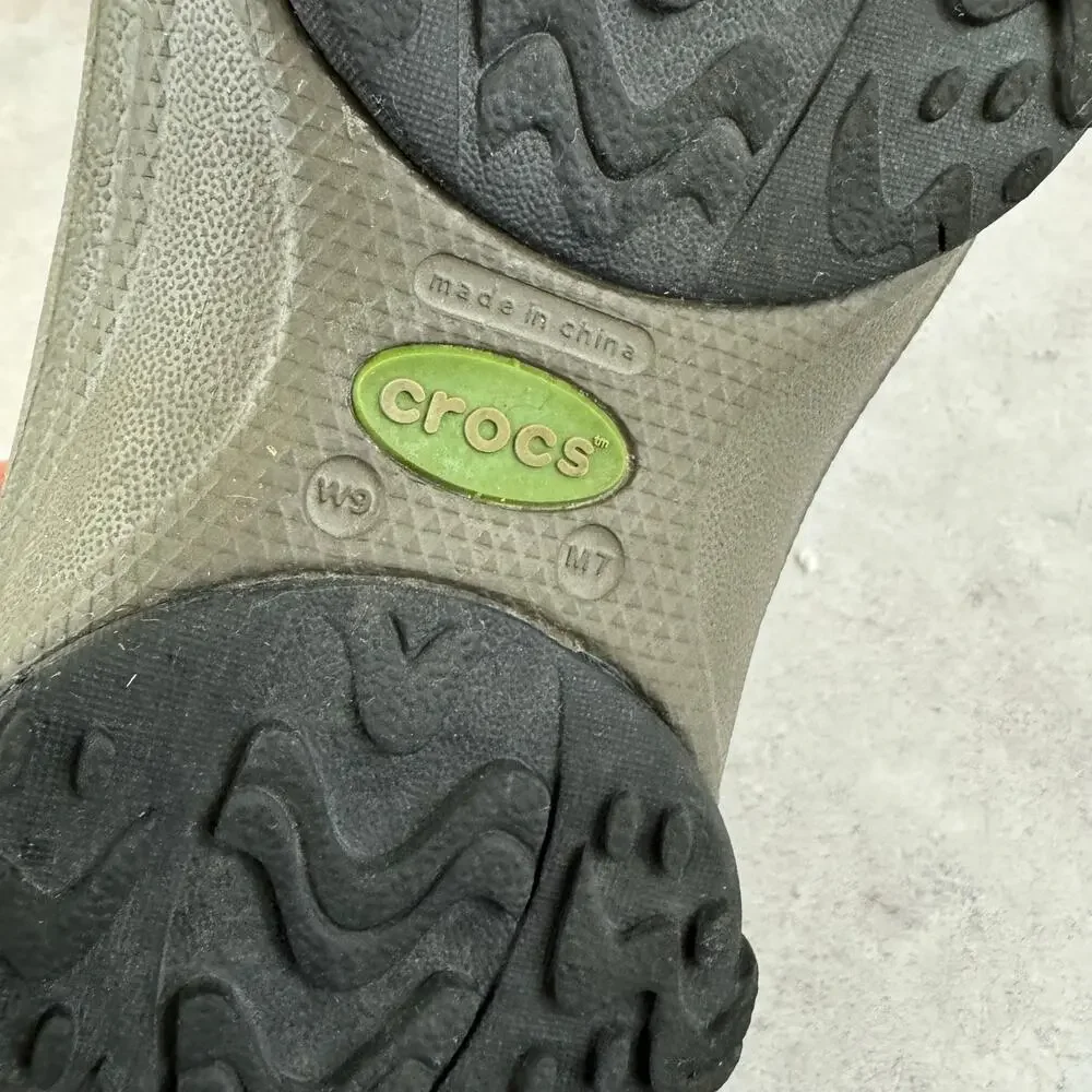 Crocs Trailbreak Hiking Sandals Womens 9 Mens 7 Green Water Shoes Closed Toe